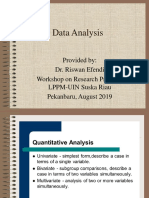 Data Analysis For Quantitative Research