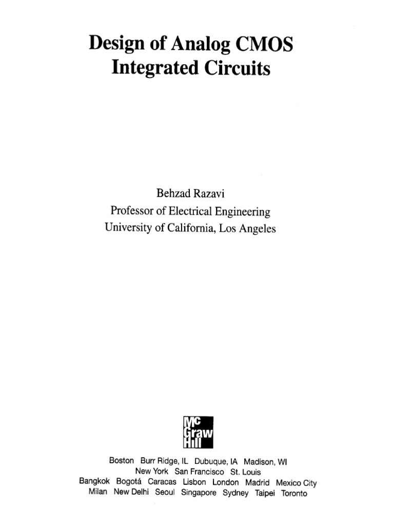 Design of Analog Cmos Inegrated Circuits (Razavi-2001) PDF | PDF