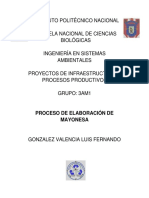 Proceso elaboración mayonesa IPN