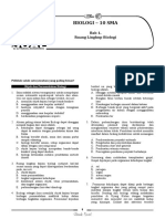 Soal BIOLOGI - 10 SMA Ruang Lingkup Biologi