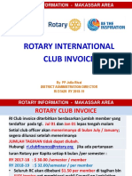 Rotary International Club Invoice