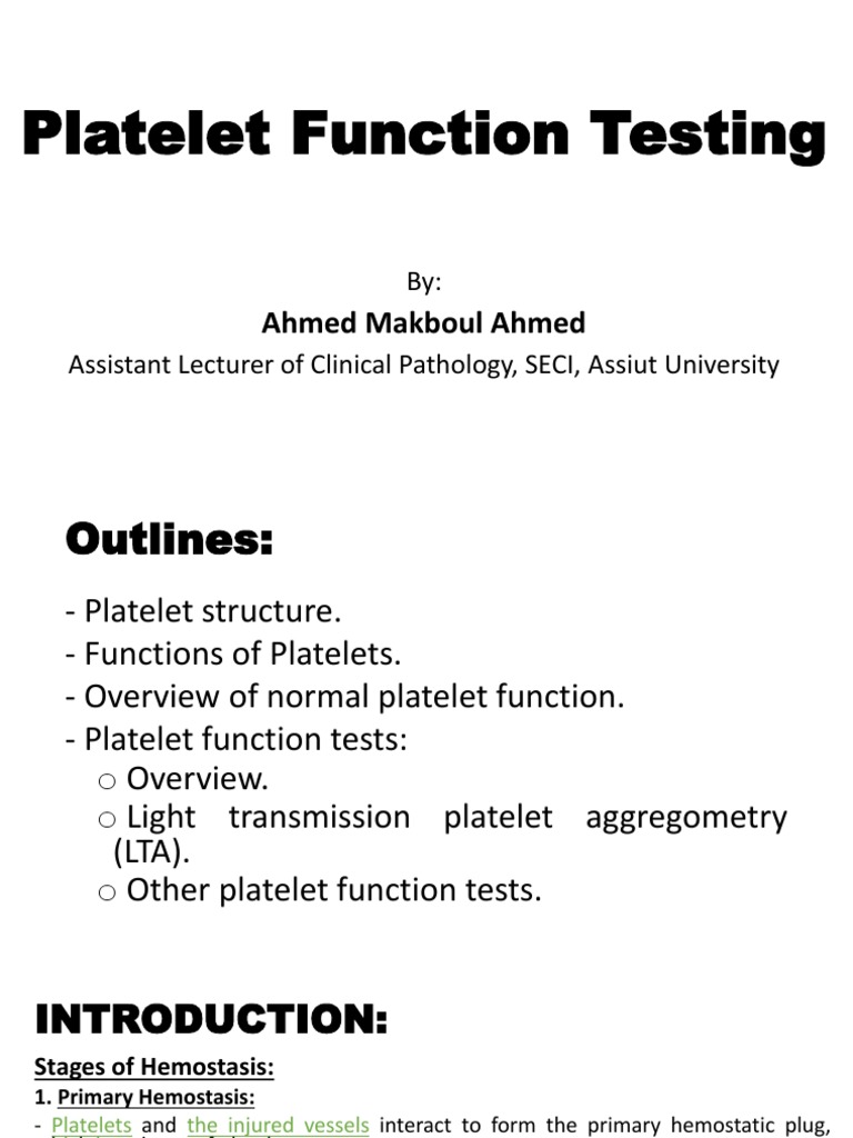 Platelet Structure And Function