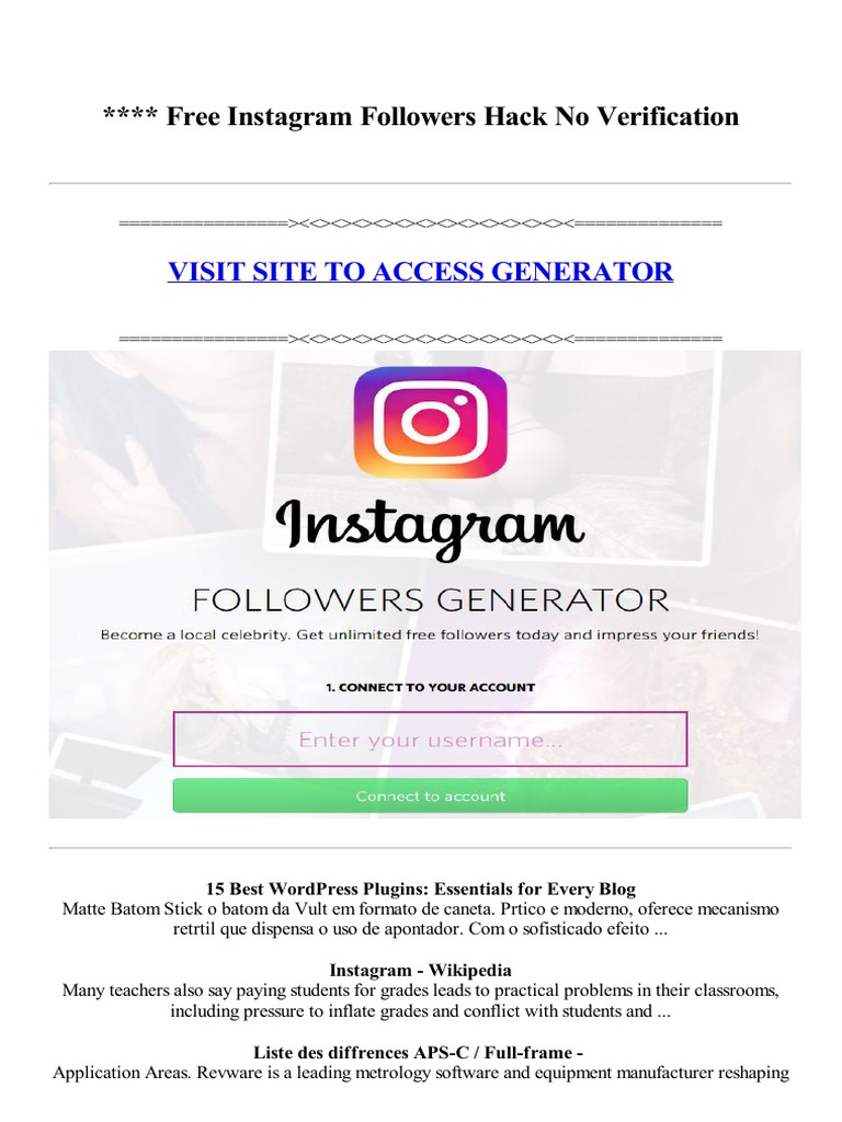Free Instagram Followers Hack No Verification 536 Mobile App Ios - free roblox follower bots no download