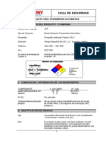 MSDS Aceite para Transmision Automatica PDF