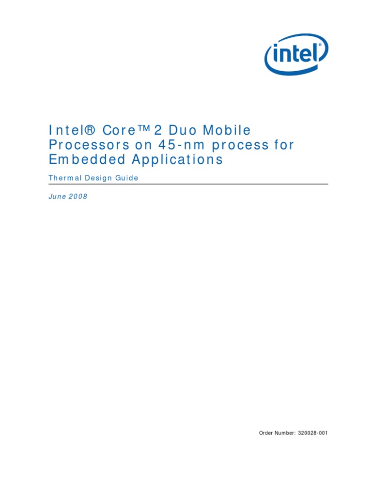 Intel® Core™ 2 Duo Mobile Processors On 45-nm Process For Embedded ...