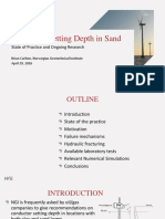 Conductor Setting Depth in Sand: State of Practice and Ongoing Research