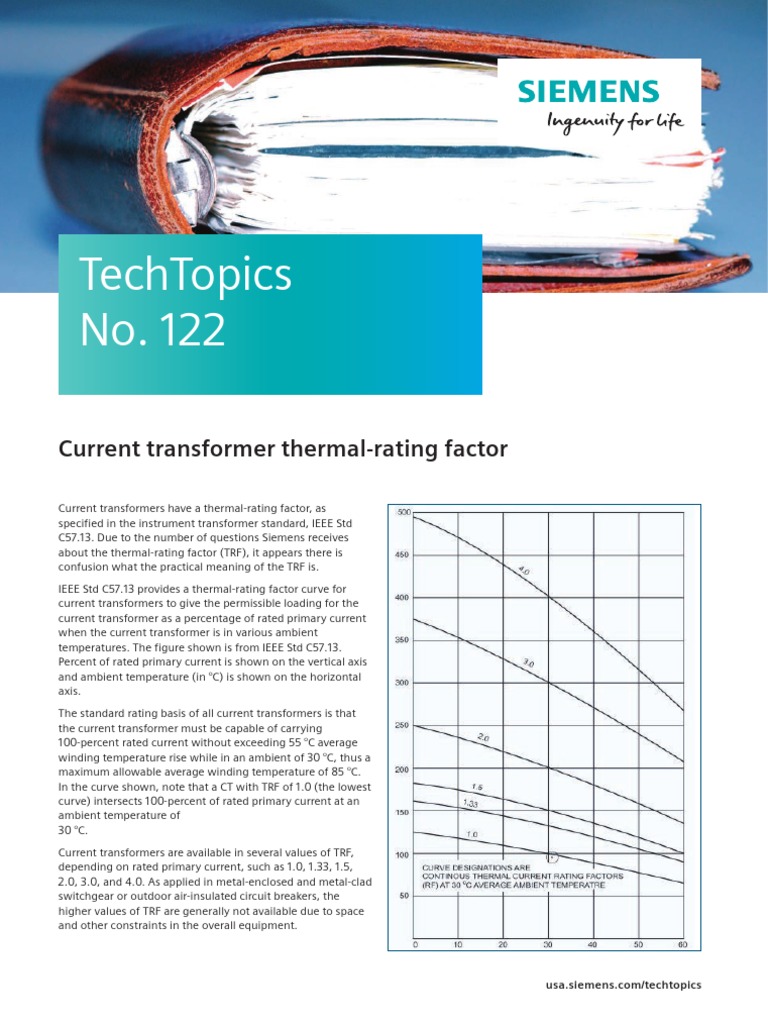 Current Transformer Thermal Rating Factor PDF Transformer