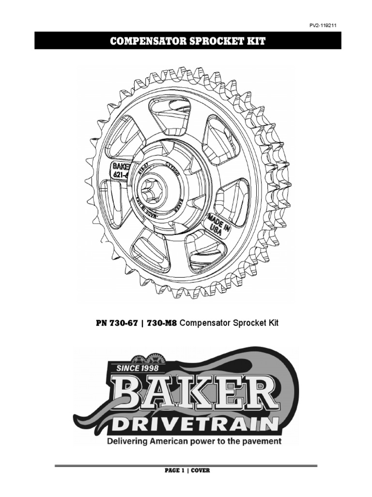 Compensating Sprocket Instructions PV2119211 PDF Nut (Hardware