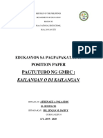 Esp Position Paper
