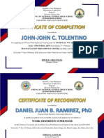 Certificate of Completion