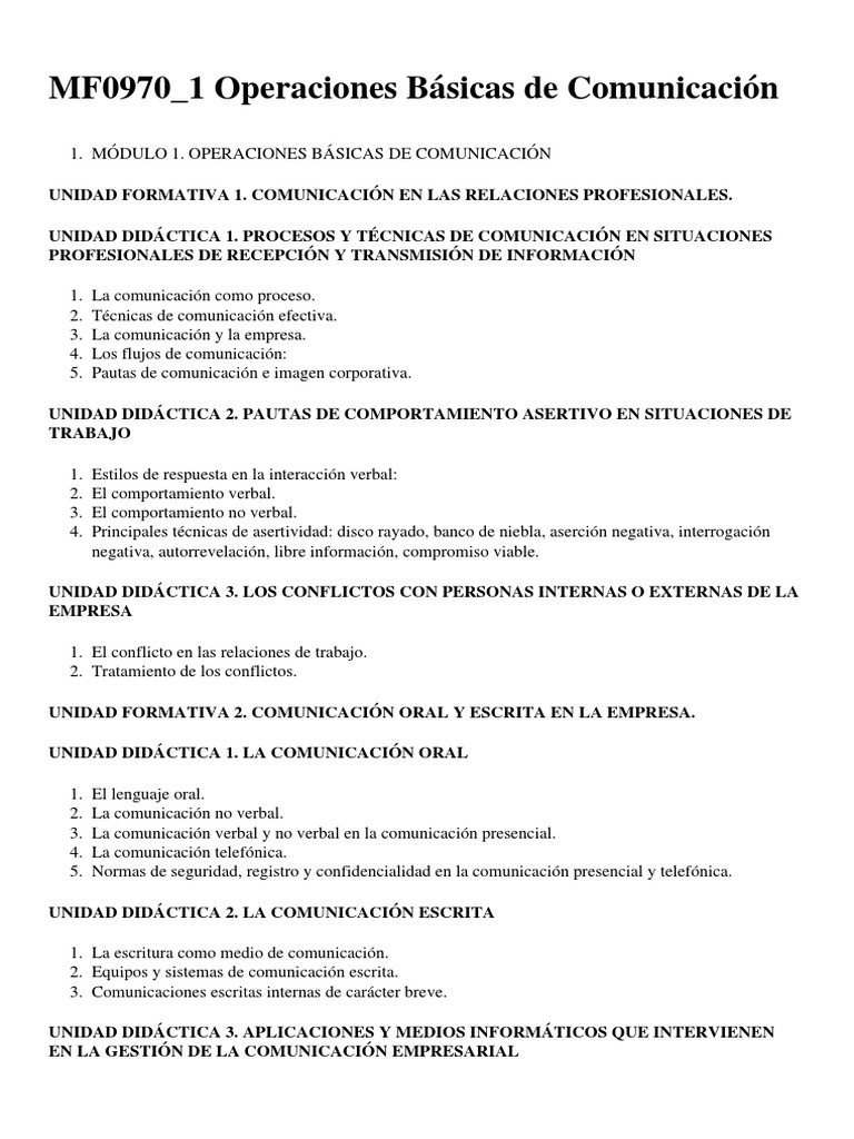 mf0970 1 Operaciones Basicas de Comunicacion PDF
