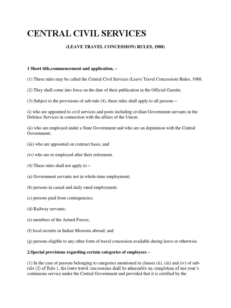 Central Civil Services Rules PDF Civil Service Marriage