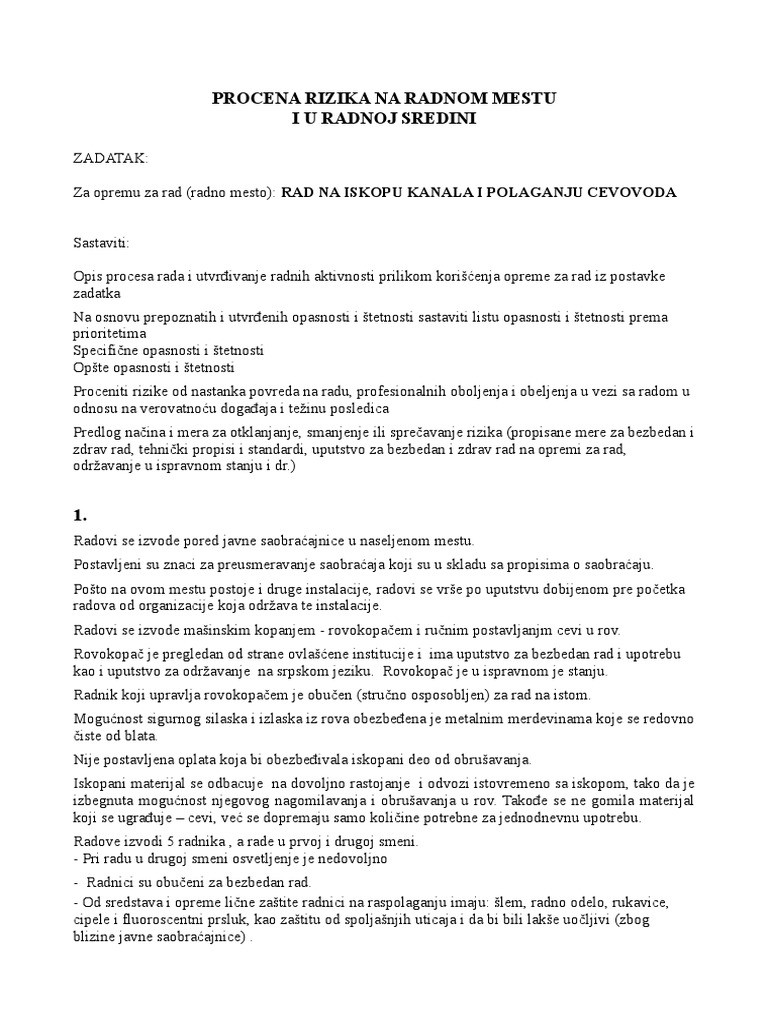 Proceni Rizika-Kanal | PDF
