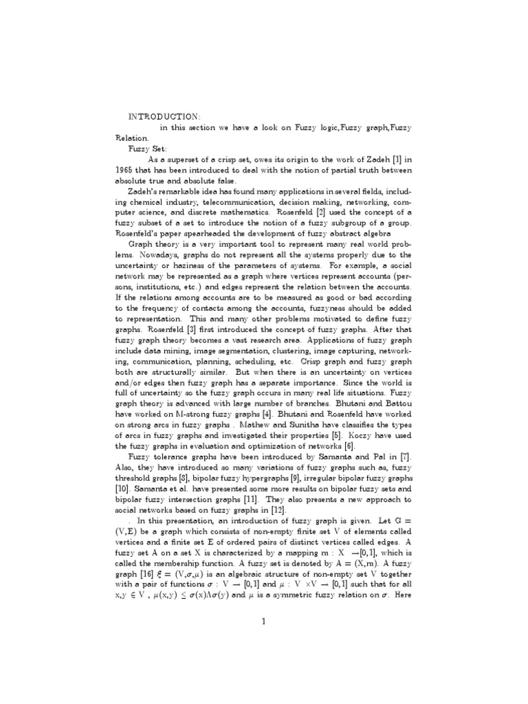 Fuzzy Graph | PDF | Fuzzy Logic | Vertex (Graph Theory)