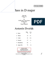 Dvorak Antonin Mass Major Kyrie PDF