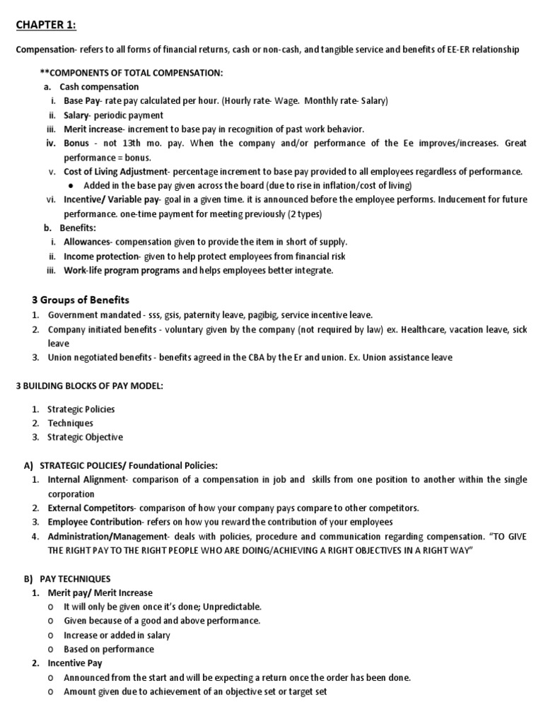 Compman Reviewer | PDF | Employee Benefits | Employment