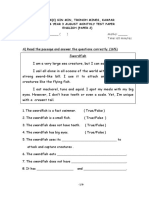 2016 Year 3 August Monthly Test Paper English (Paper 2)