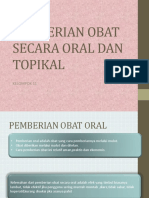 PEMBERIAN OBAR SECARA ORAL DAN TOPIKAL