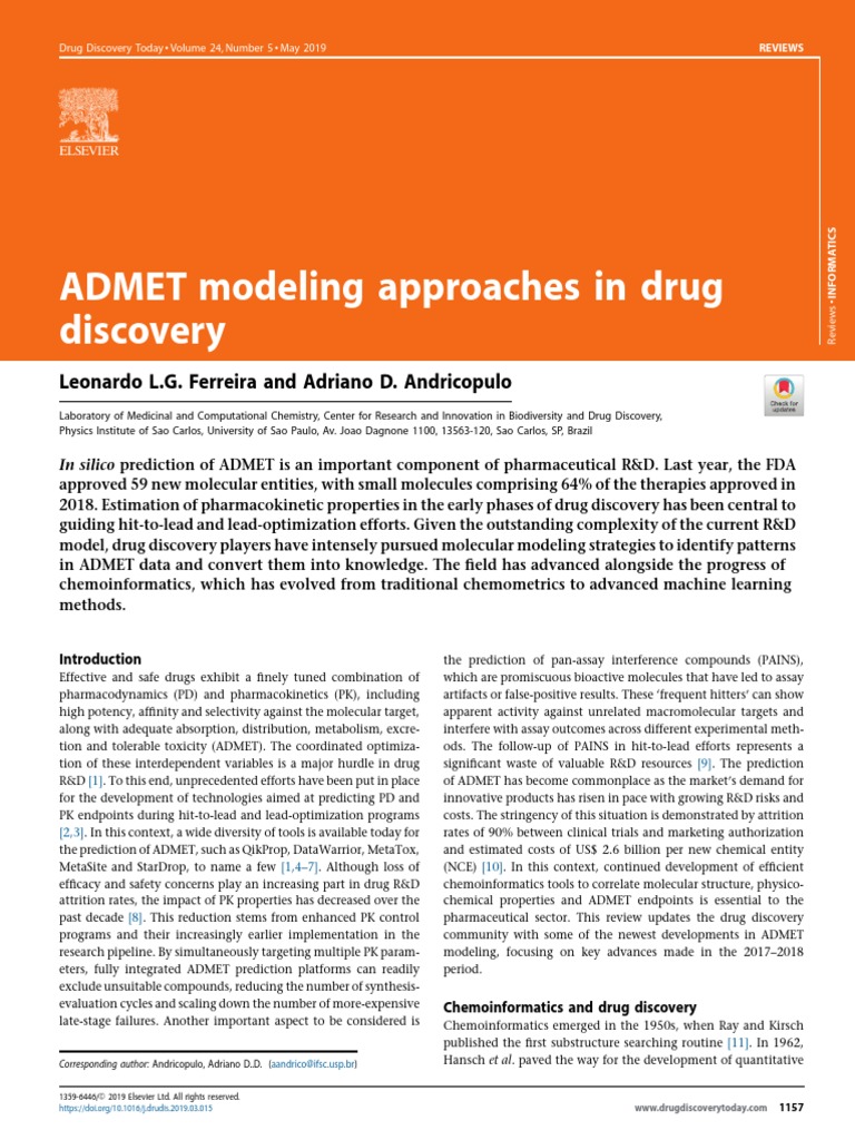 ADMET Modeling Approaches in Drug Discovery | PDF | Quantitative ...