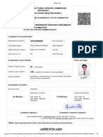 View Candidate Admit Card PDF