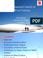 Mechanical Control of Wind Turbine: Payal Gupta Advisor: Dr. Ovidiu Crisan