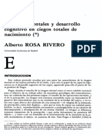 Alberto Rosa Rivero - Imágenes mentales desarrollo cognitivo en ciegos totales de nacimiento