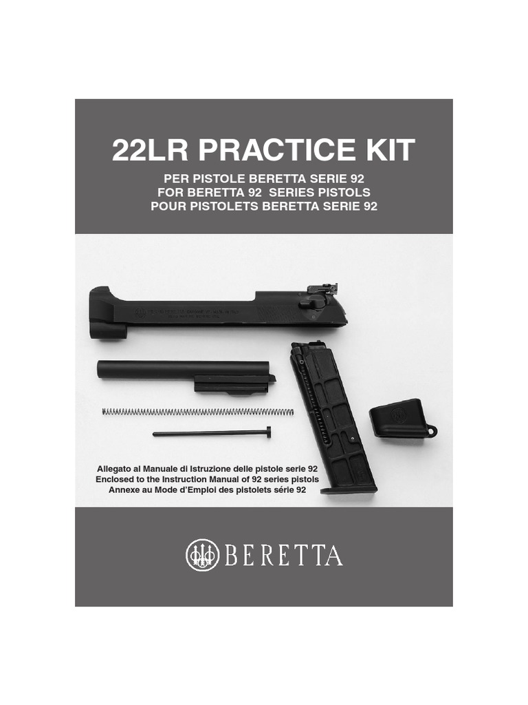 92 Practice Kit Manual PDF | PDF | Firearms | Trigger (Firearms)