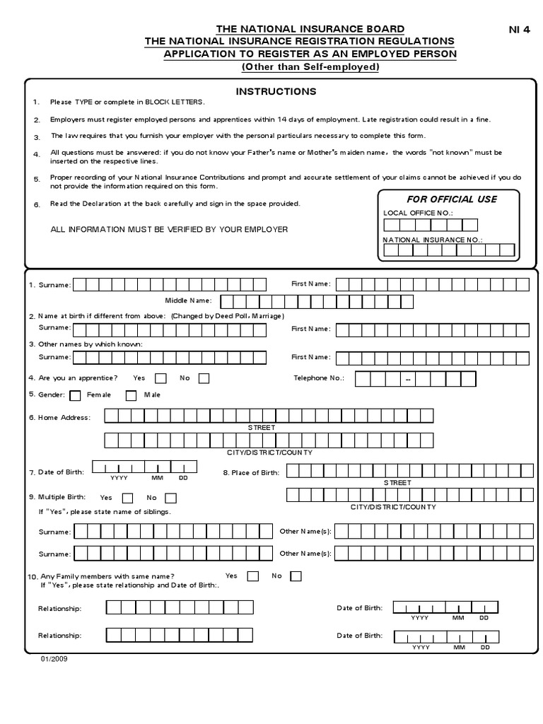 NIS Registration Application Guide | PDF | Identity Document | Surname