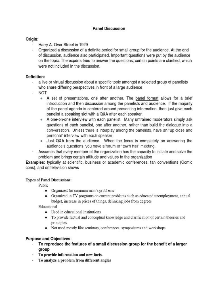 Panel Discussion PDF Neuropsychology Cognition