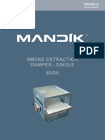Technical specifications and dimensions of smoke extraction dampers