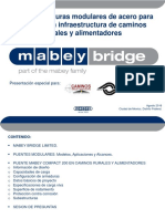 Superestructuras Modulares de Acero para Puentes en Infraestructura de Caminos Rurales y Alimentadores