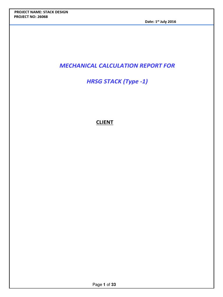 Stack Report - R1 - CSG FORMAT - Type - 1 | PDF | Bending | Building ...
