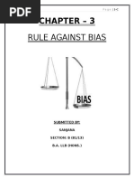 Rule Against BIAS Principle of Natural Justice