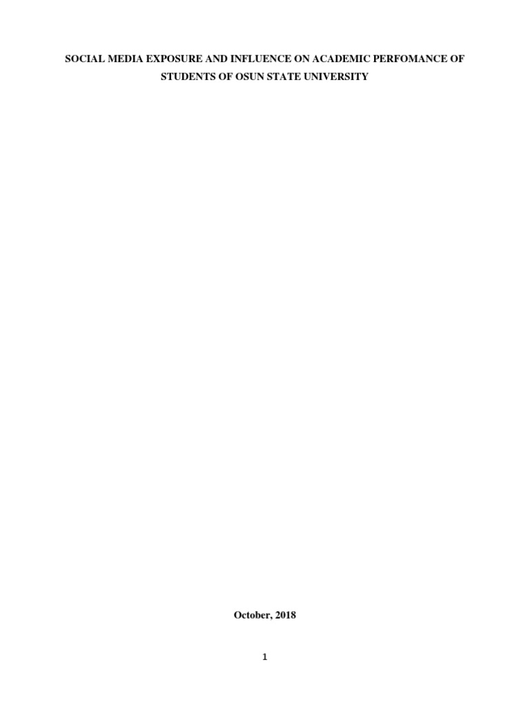 Social Media Exposure and Influence On A | PDF | Social Networking ...