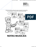 Colorir Desenho Sete Notas Musicais - Desenhos para Colorir - Smartkids