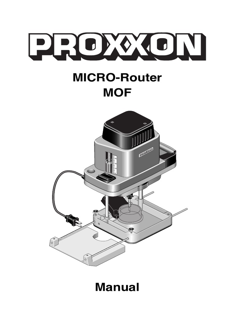 Proxxon Mof Micro Router | PDF | Electrical Connector | Vacuum Cleaner