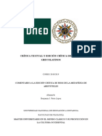 Comentario Edición Ross Stemma Metafísica Aristóteles PDF