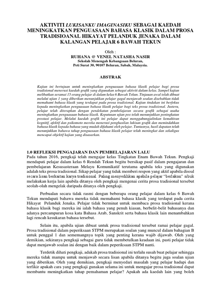 Kajian Tindakan Kmk Cg Ruhana At Sabah Pdf