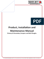 Brelko Product, Installation and Maintenance Manual - Primary, Secondary and Ploughs