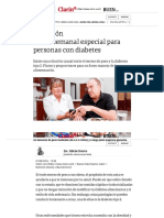 Menú Semanal Especial para Personas Con Diabetes - Clarín PDF