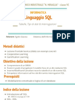 SQL - Didattica Dell'informatica