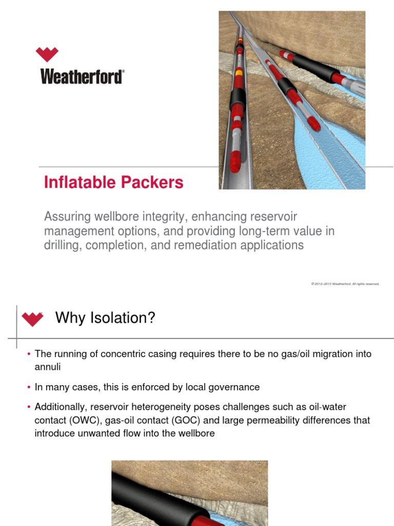 Inflatable Packers en PDF Casing (Borehole) Oil Well