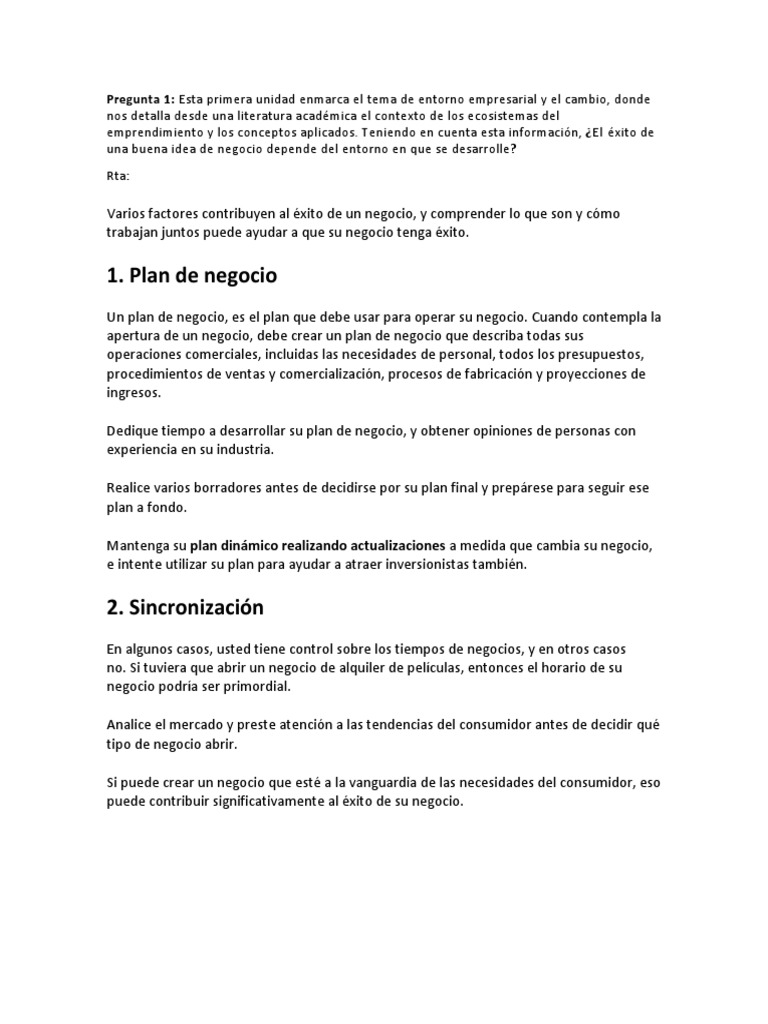 Factores Clave para el Éxito Empresarial | PDF | Plan de negocios | Cliente