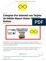 Compras Por Internet con Tarjeta de Débito-Banco Union-UNINET-Bolivia
