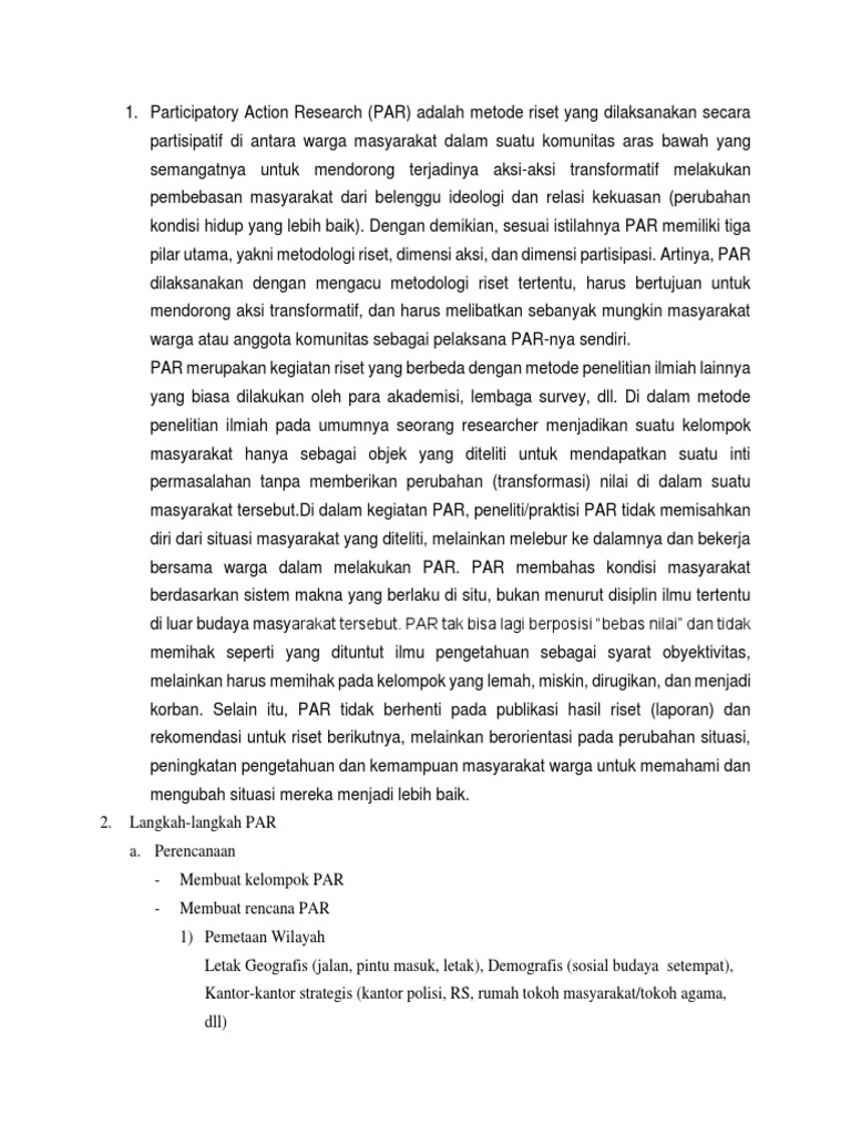 Participatory Action Research | PDF