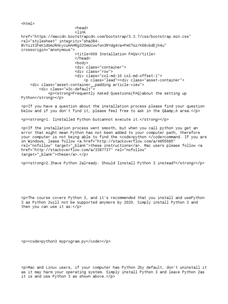 009 Installation FAQs | PDF | Operating System Technology | Computer ...