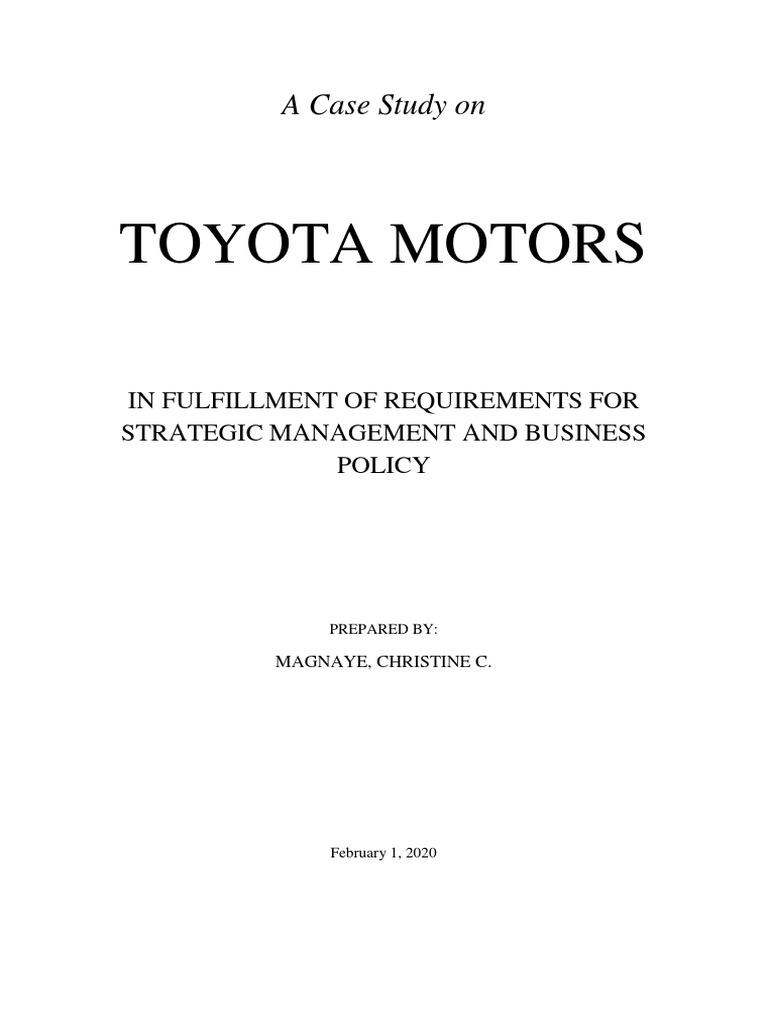 toyota case study pdf