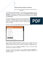 Constitución de Sociedad Anónima en Guatemala