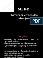 Nif B15 Conversion de Monedas Extranjeras. Detallado