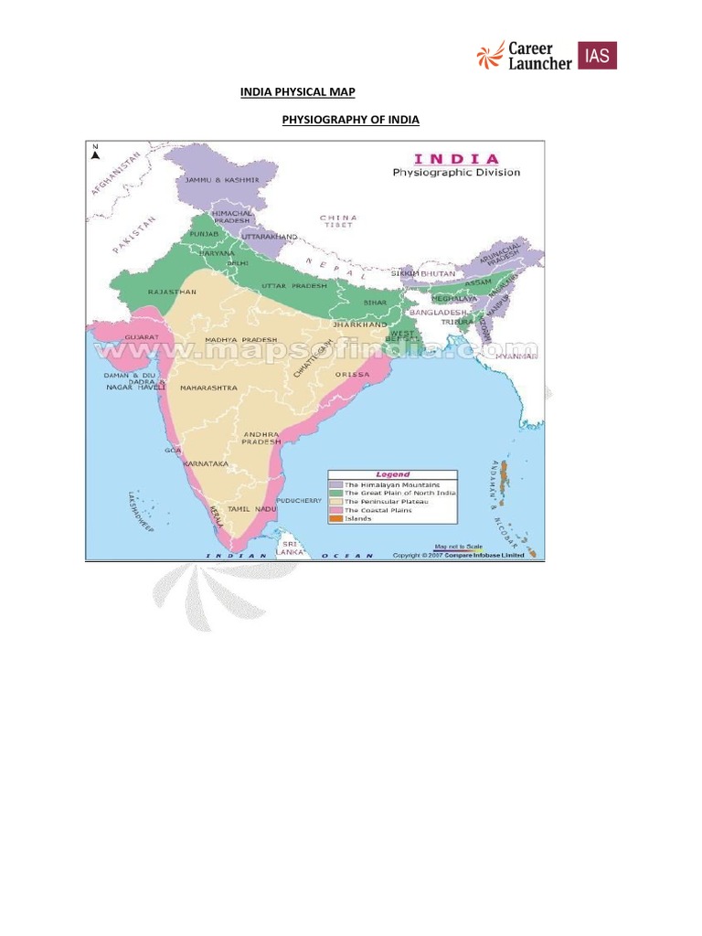 India Physical Map PDF | PDF | Mangrove | Physical Geography
